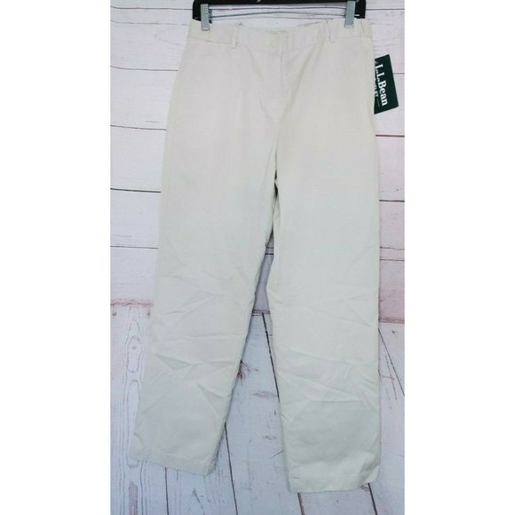 L.L. Bean Bayside Twill Heritage Stone Classic Fit 8P Straight Leg Women Pants - Picture 1 of 9